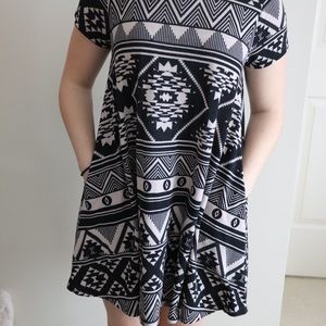 Aztec pocket dress